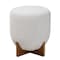 Baxton Studio Fisk Japandi Light Grey Boucle Fabric and Walnut Brown Finished Wood Ottoman Footstool 233-13325-ZORO - alternate 4